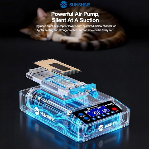 LCD Touch Screen Glass Separator Sunshine S-918F Pro, (for LCDs up to 7", with vacuum pump) Preview 5
