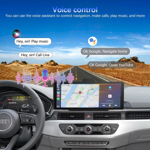 Универсальный монитор на 10.26 дюймов с беспроводным CarPlay Превью 2