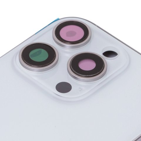 Carcasa puede usarse con iPhone 16 Pro, blanco, con botones laterales,  con sujetador de tarjeta SIM, Original (PRC), EU Version, white titanium Vista previa  1