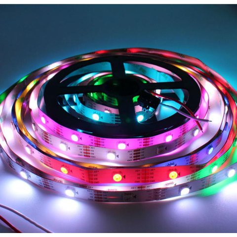 Светодиодная лента RGB SMD5050, WS2813 (белая, с управлением, IP20, 5 В, 30 диодов/м, 5 м) Превью 3