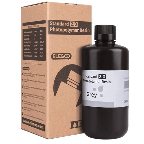 Фотополимерная смола для 3D-принтера ELEGOO Standard Resin V2.0 Grey, 1 кг Превью 5