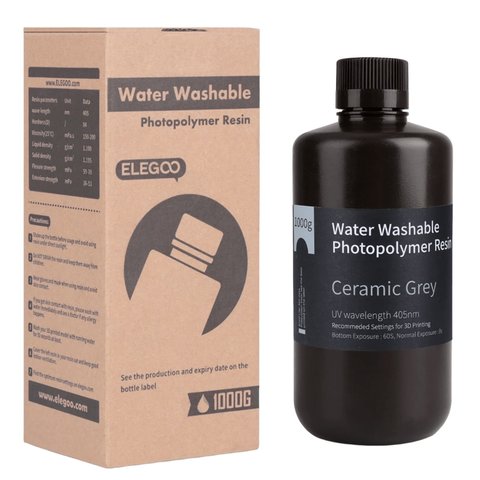 Фотополимерная смола для 3D-принтера ELEGOO Ceramic Grey (водосмываемая), 1 кг Превью 10