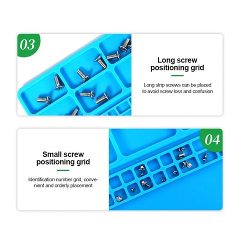 Коврик монтажный RELIFE RL-004A, термостойкий, антистатический, 355 мм, 250 мм, с ячейками Превью 5