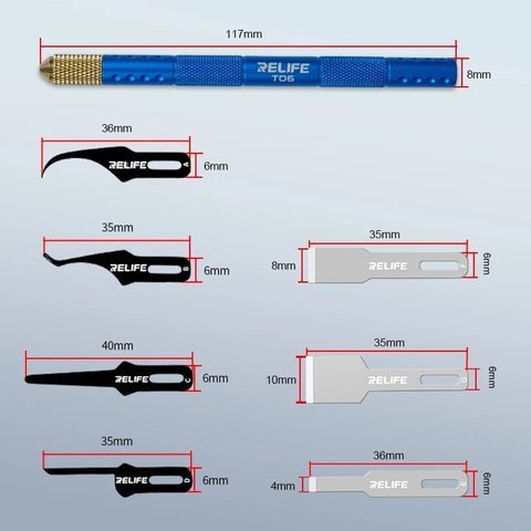 Набір скальпелів RELIFE TK5, для мікросхем, 8 in 1 Прев'ю 5
