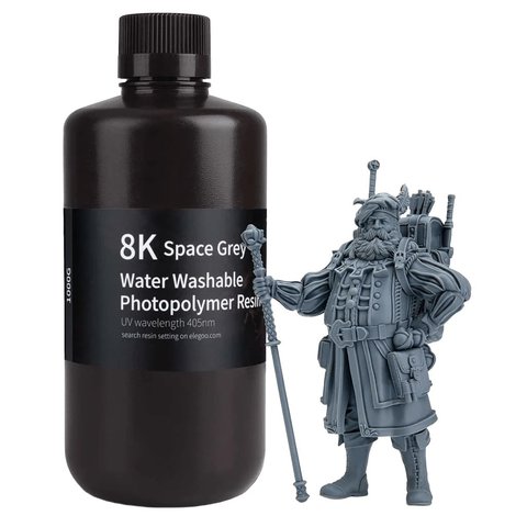 Фотополимерная смола для 3D-принтера ELEGOO 8K Space Grey (водосмываемая), 1 кг Превью 5