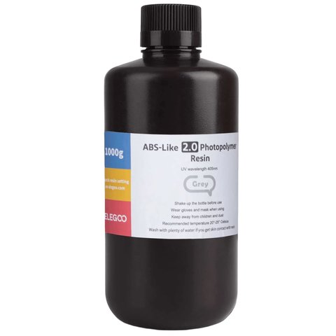 Фотополимерная смола для 3D-принтера ELEGOO ABS-образная 2.0, Grey, 1 кг Превью 9
